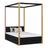 Himmelbett mit Baldachin und Schublade Holz Schwarz-Eiche – Kinderzimmer, Scandi-Stil