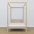 Oak canopy bed bleached oak – close-up of canopy and headboard
