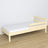 Fall protection rail clear pine mounted on the bed – close-up