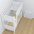 Letto a castello con cassetto bianco in legno – scandinavo design, Nizio