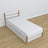Letto con cassetto per materasso bianco-quercia in legno – dimensioni, Nizio