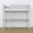 Letto a soppalco grigio con scrivania – spazio studio sotto il letto, in legno