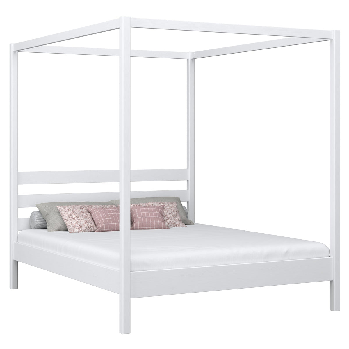 lit double à baldaquin N01 RAL/NCS – en bois, couleur adaptée à l'intérieur, Nizio Home