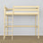 Loft bed clear pine – wooden ladder and safety rail, Nizio Home
