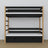 Black and Oak Bunk Bed – Wooden Slatted Frame, Side View