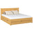 Double bed with wooden drawer natural pine – bedroom, storage, scandi style