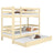 Lit superposé avec tiroir pour matelas en bois pin incolore – chambre d'enfant scandinave