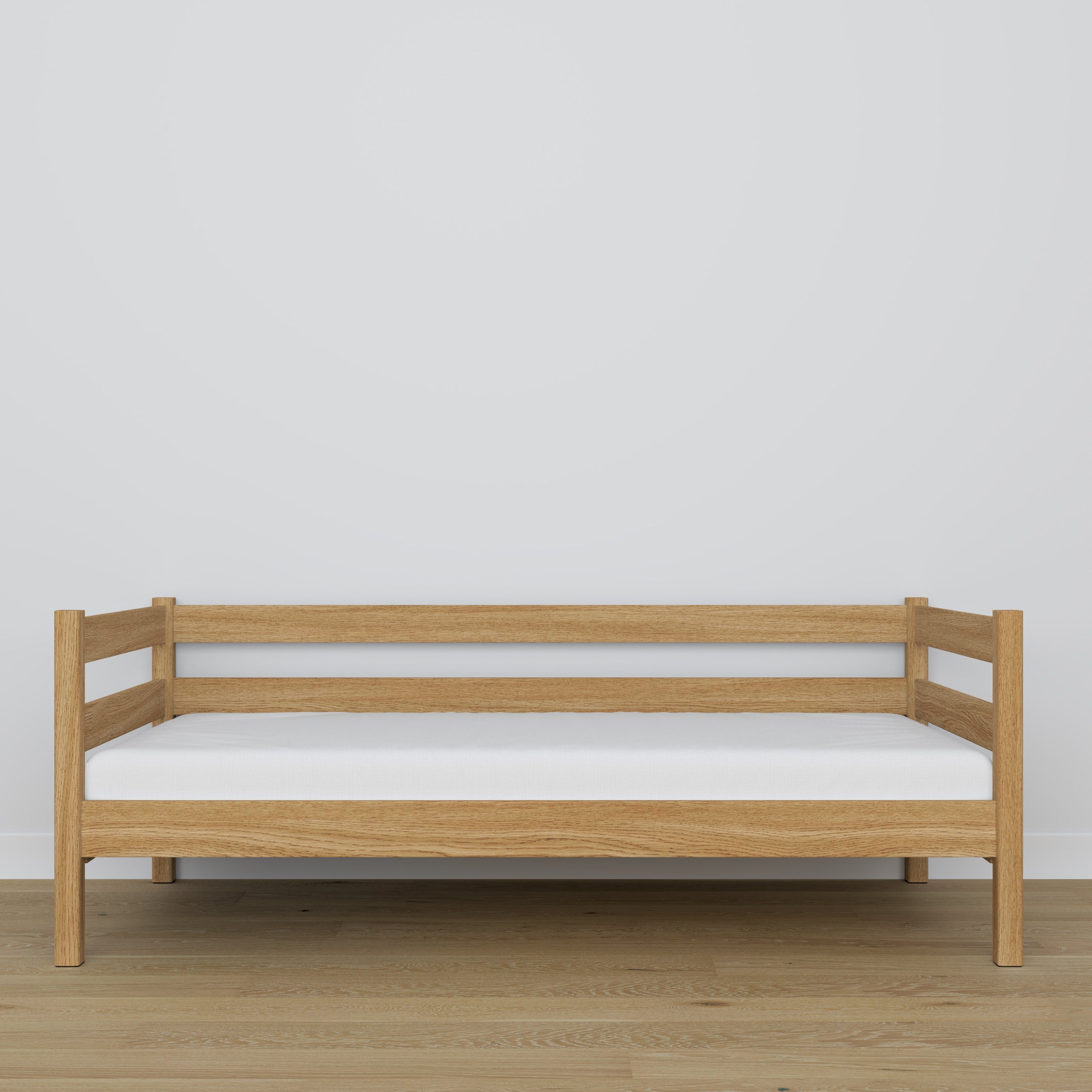 Letto divano in rovere naturale – dettaglio legno e giunzioni, Nizio Home