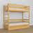 Letto a castello con cassetto per materasso pino naturale in legno – legno massello, stile scandi