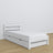 Letto con cassetto per materasso in legno bianco – allestimento nella cameretta dei bambini
