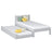 Letto con cassetto per materasso in legno grigio – stanza per bambini, scandi Nizio