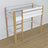 Letto a soppalco bianco-quercia in nella cameretta dei bambini – allestimento scandi, in legno