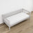 Grey sofa bed in a child’s room – scandi arrangement, wooden