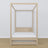 Bleached Oak Canopy Bed with Drawer – Side View, Oak, Nizio