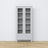 Vetrina con cassetto in legno grigio 90 cm – salotto, stile scandinavo Nizio