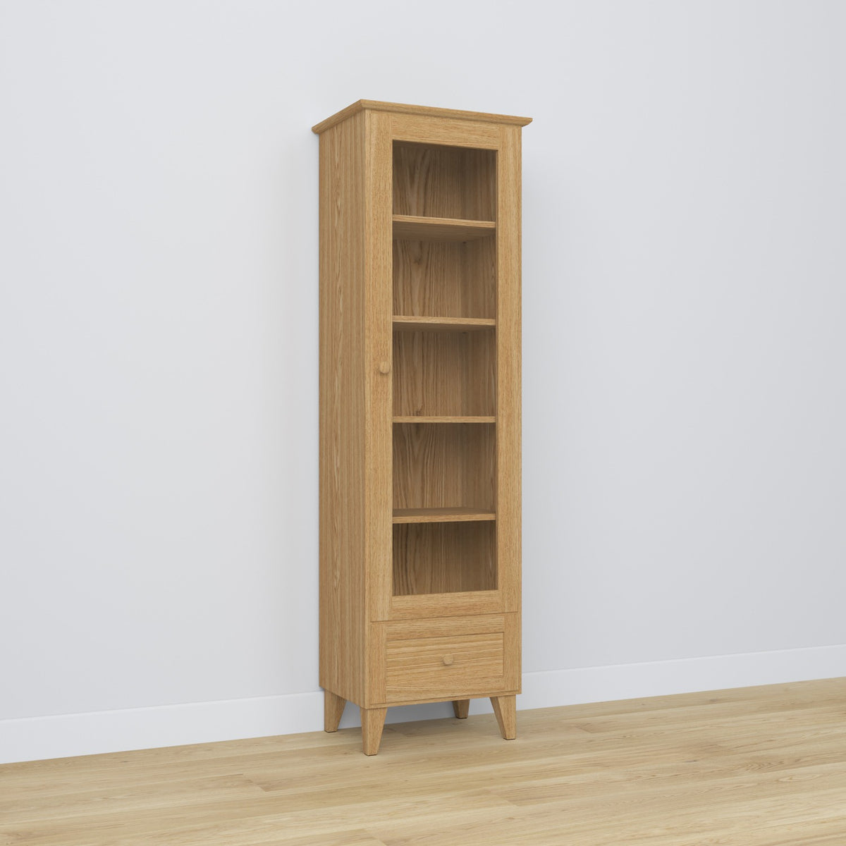 Oak display cabinet 1S 57 Scandi oak natural