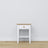 Wooden bedside table 1S N01 Scandi white / natural oak