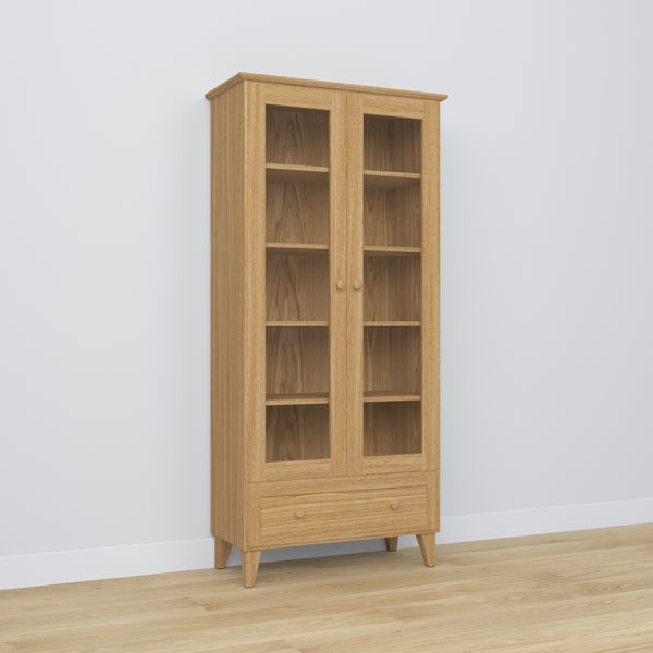 Oak display cabinet 1S 90 Scandi oak natural