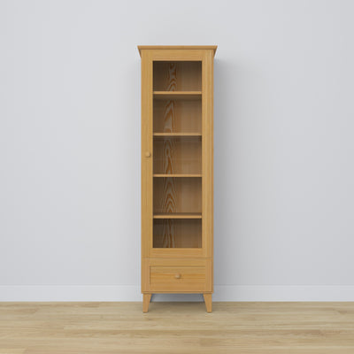 Pine display cabinet 1S 57 Scandi natural pine