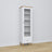 Vetrina 1S 57 bianco con quercia – in legno, porte in vetro, vista frontealny