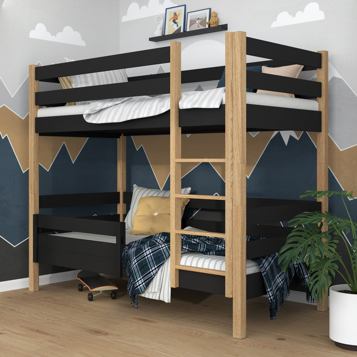 Bed fall protection | black