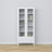Vetrina con cassetto in legno bianco 90 cm – salotto, stile scandinavo Nizio
