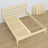 Lit double en bois pin incolore – dimensions et schéma, Nizio Home