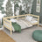 Sofabett Kiefer farblos im Kinderzimmer – scandi Einrichtung, Holz