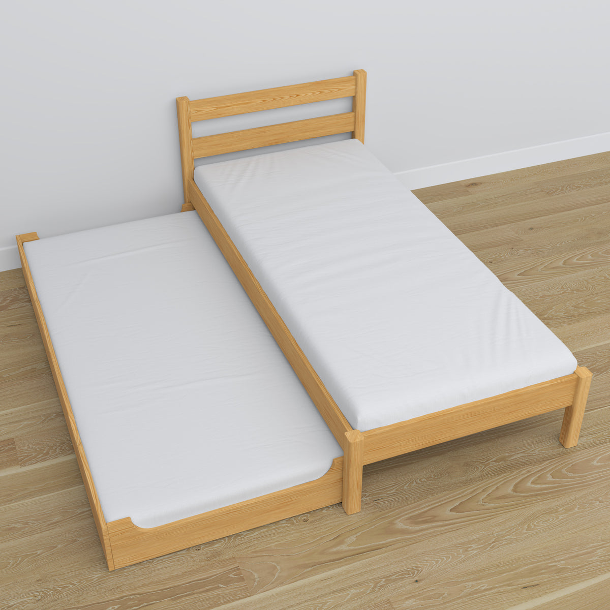 Letto con cassetto per materasso pino naturale in legno – dimensioni, Nizio