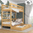 Natural Pine Bunk Bed with Drawer – Wooden Safety Rail and Ladder, Nizio