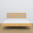 Lit double en bois pin naturel – vue de côté, proportions et forme, chambre