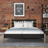 Lit double en bois noir-chêne – vue de côté, proportions et forme, chambre