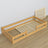Niedriges Bett Kiefer natur aus Holz – Maße und Schema, Nizio