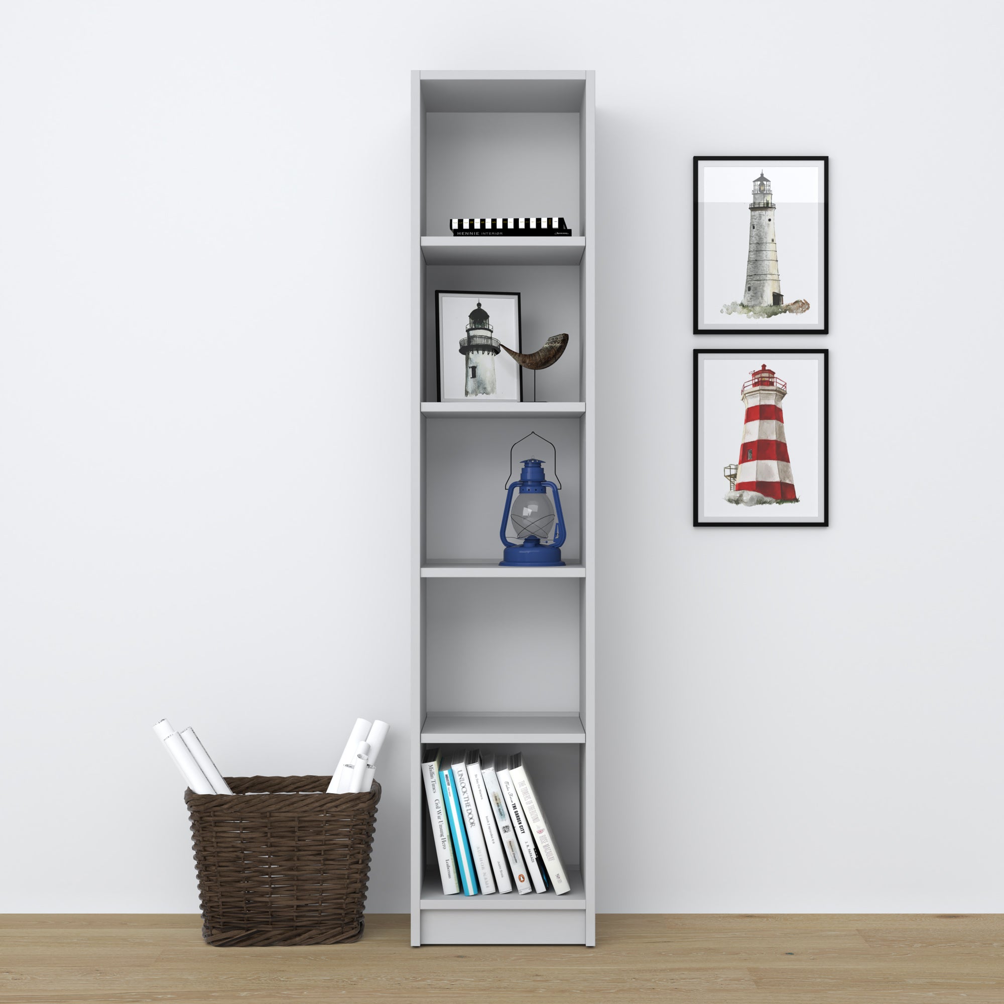 Wooden shelf N01 grey