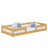Niedriges Holzbett Kiefer natur – Schlafzimmer, Massivholz, skandinavischer Stil Nizio