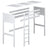 Loft bed clear pine wooden – dimensions and diagram, Nizio