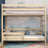 Bed rail bleached oak wooden – dimensions and diagram, Nizio