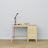 Desk 3S clear pine wood – side view, tabletop depth