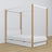 Lit blanc-chêne avec baldaquin – tiroir na dodatkowy matelas, en bois