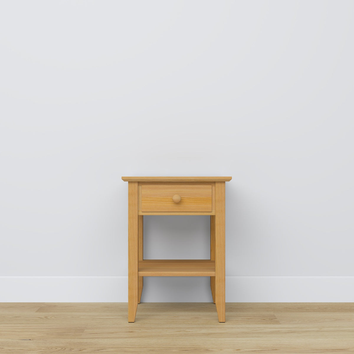Bedside table with drawer N01 pine natural pine – bedroom, Scandinavian style