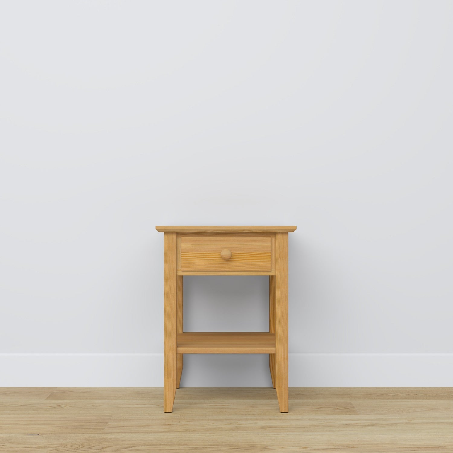 Bedside table with drawer N01 pine natural pine – bedroom, Scandinavian style