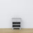 Comodino con cassetto N02 in legno grigio – della camera da lettoa, stile scandinavo