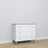 Cassettiera 3S bianco con quercia – in legno, cassetti chiuso, vista frontealny, Nizio