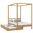Lit à baldaquin avec tiroir pour matelas en chêne chêne naturel – chambre d'enfant scandinave