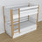 Letto a castello bianco-quercia per bambini – cassetto per materasso, in legno, Nizio