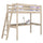 Oak Loft Bed with Desk Bleached Oak – Children’s Room, Scandi Nizio