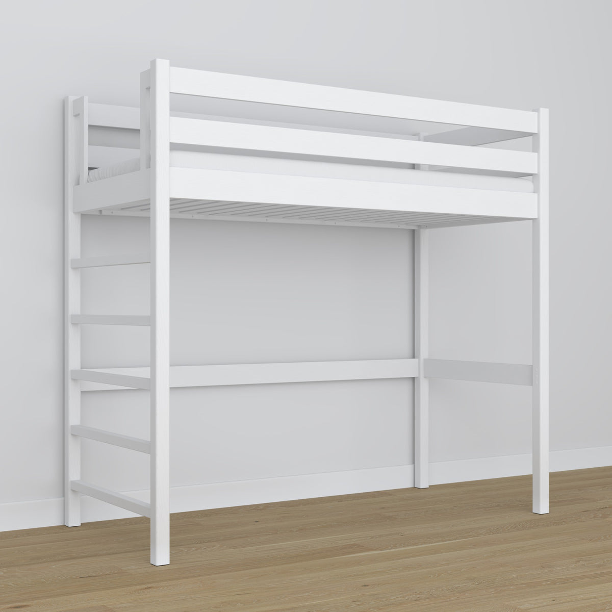 Wooden loft bed N01 – 142 cm clearance, solid construction