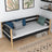 Sofa bed wooden black-oak – side view, shape and proportions of the furniture