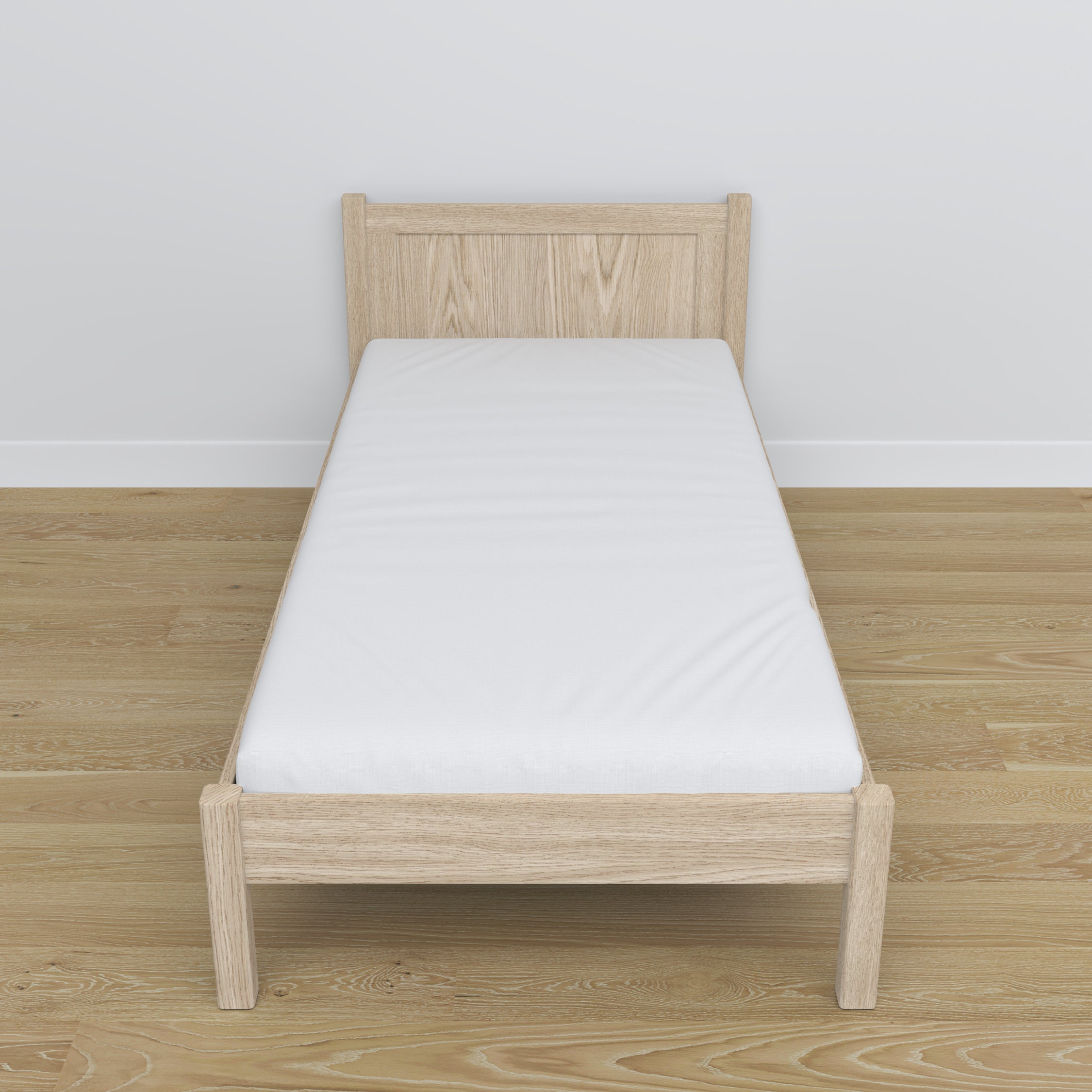 Bleached Oak Bed – Dimensions and Diagram, Nizio Home