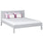 Lit double en bois gris – chambre, bois massif, style scandinave